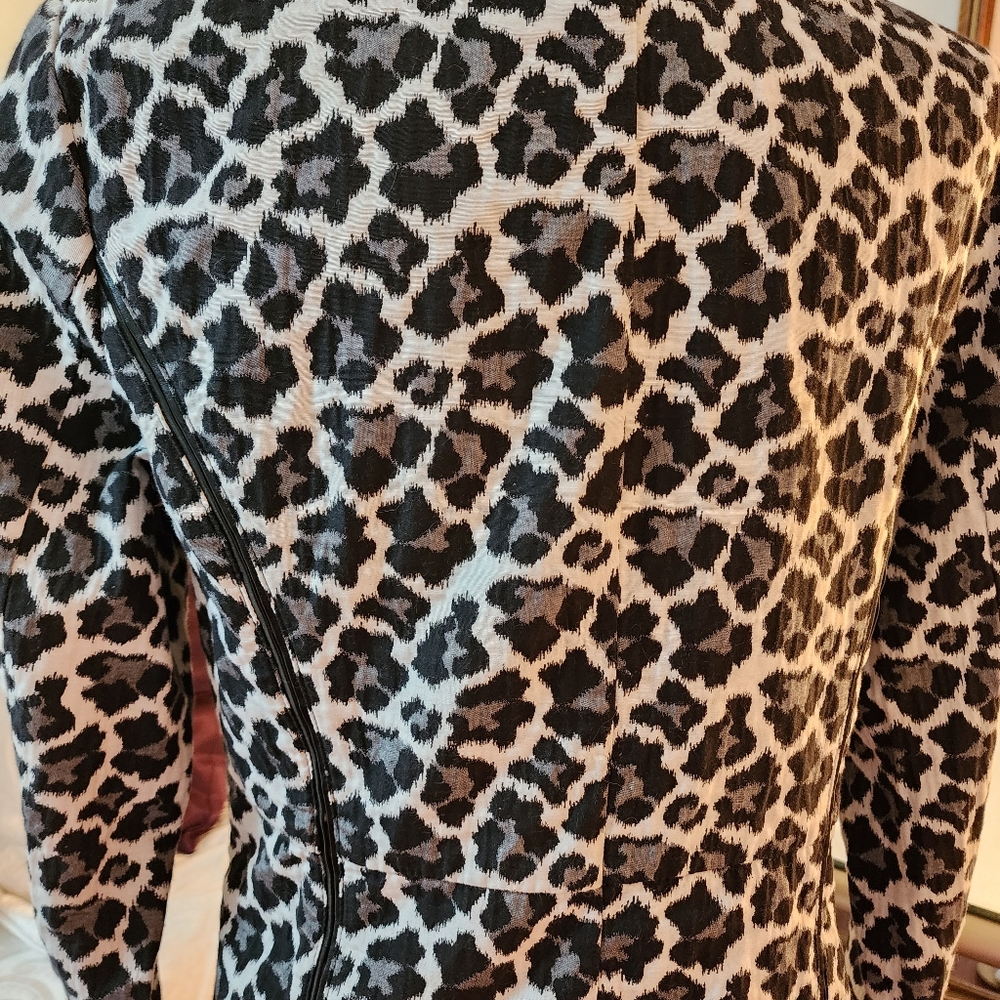 Charter Club Leopard Print Tapered Jacket - Picture 6 of 9